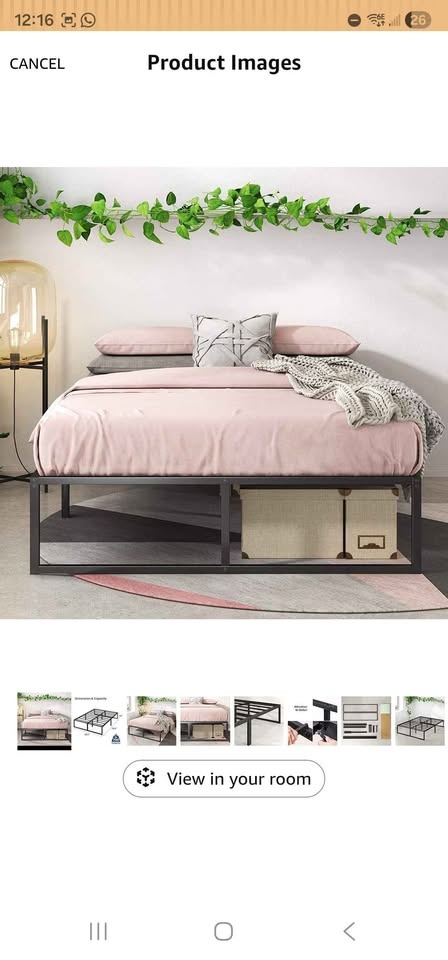 Zinus 14” Modern Metal Queen Bed Frame – Black | Brand New - photo 5