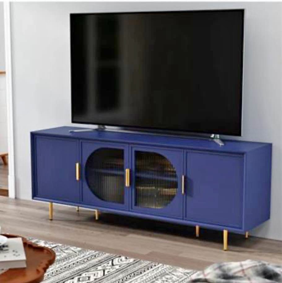 TASHIA 66" Blue Media Console for TVs up to 70+ inches
