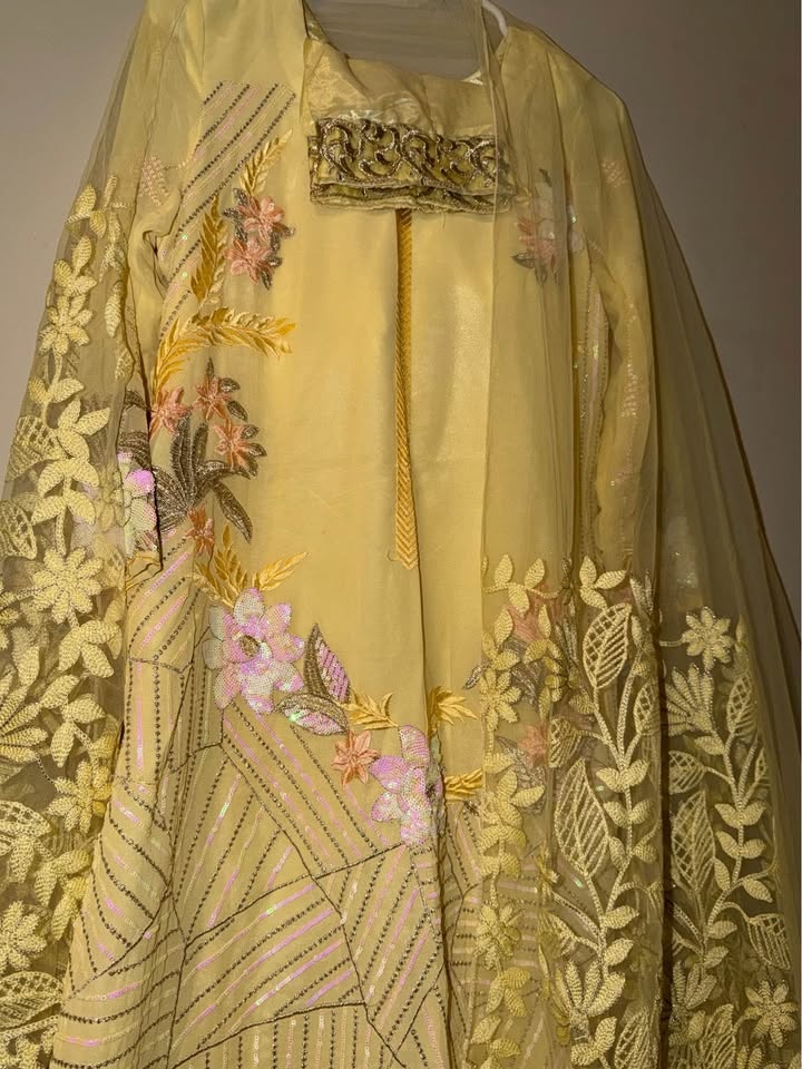 Yellow Embroidered Sequin Dress Tunic - photo 2