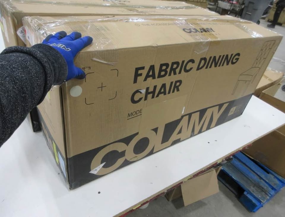 New - 4 COLAMY Tufted Dining Chairs - Beige - photo 4