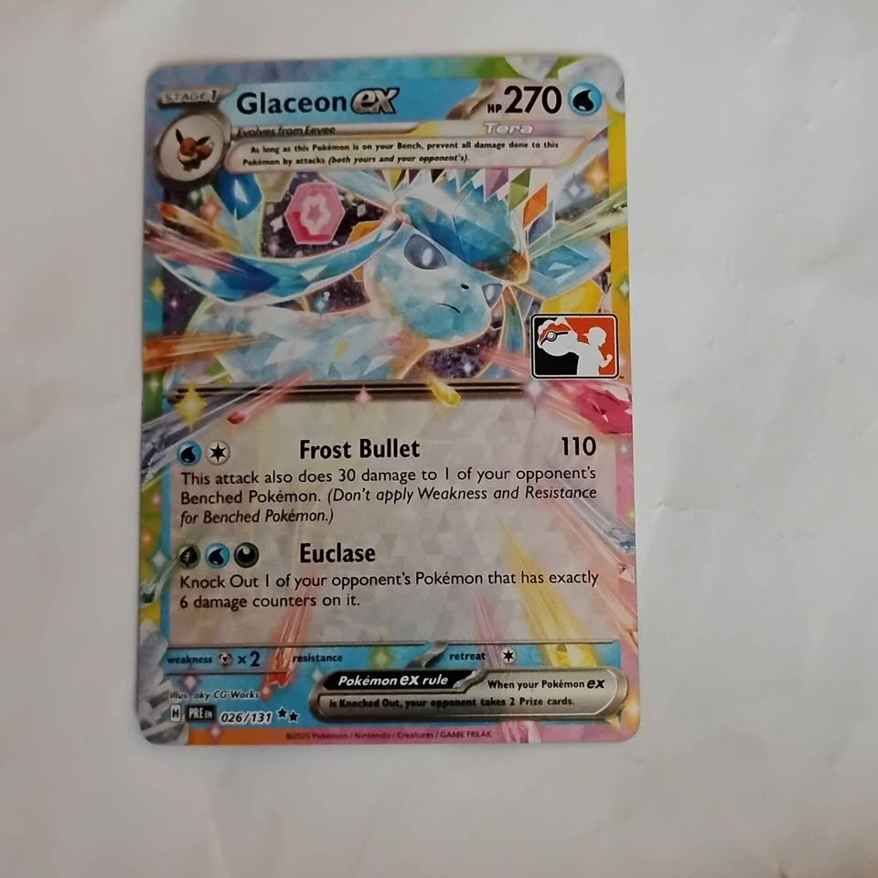 Glaceon ex prismatic evolutions prize pack.7 stamp sealed - photo 3