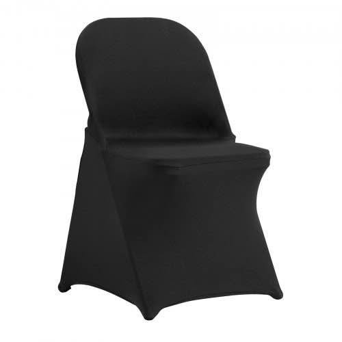 Rent Elegant Spandex Chair Covers – Black & White for Events - photo 2