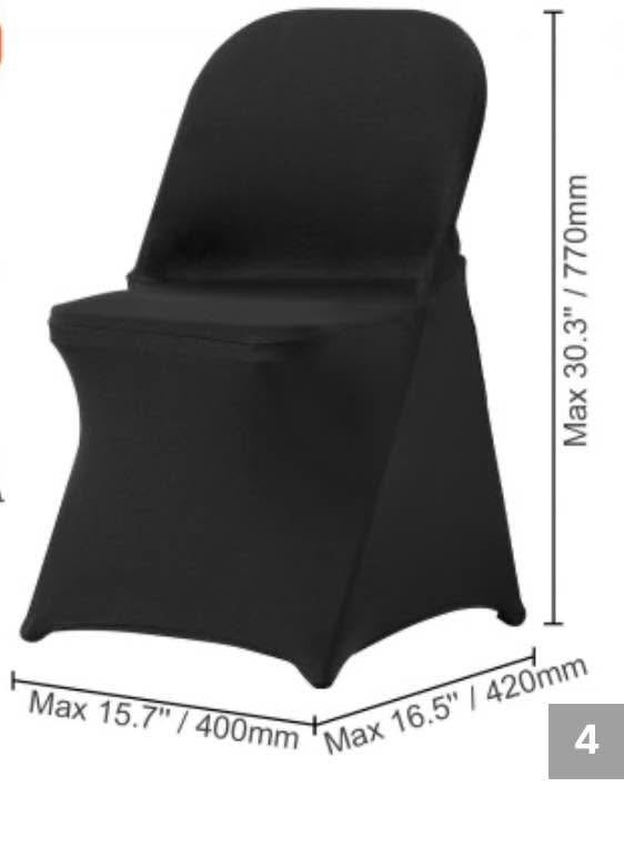 Rent Elegant Spandex Chair Covers – Black & White for Events - photo 3