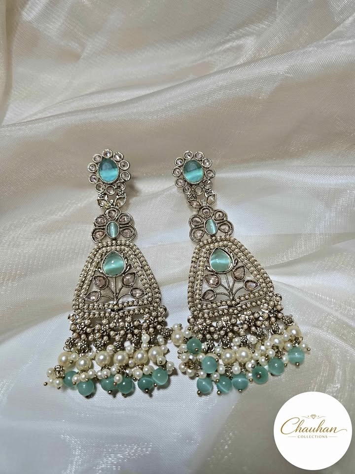 Elegant Statement Earrings with Pearl Detailing