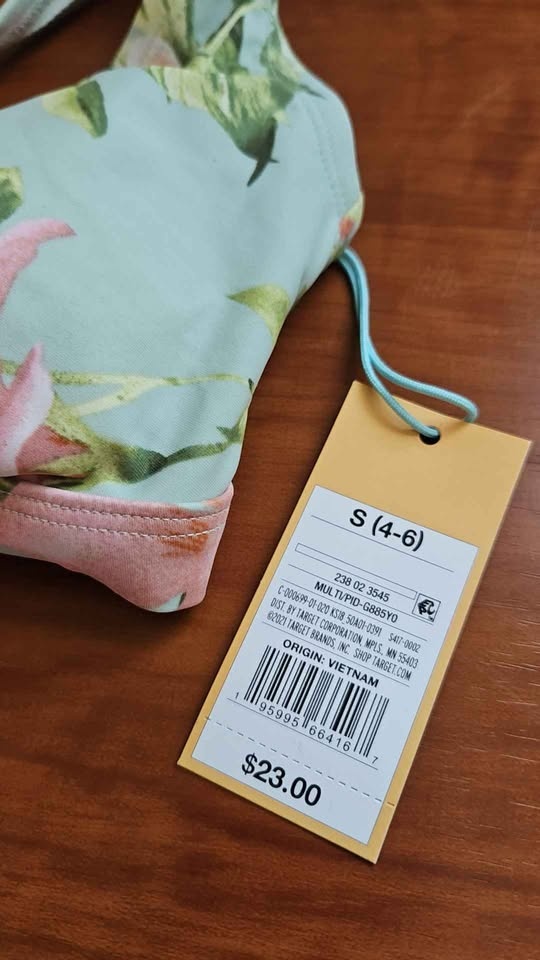 BNWT: SMALL Petite Floral Sage Green Bikini Top - photo 2