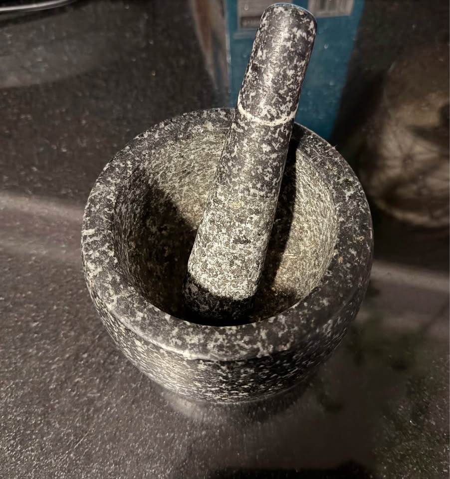 Used stone mortar. - photo 2