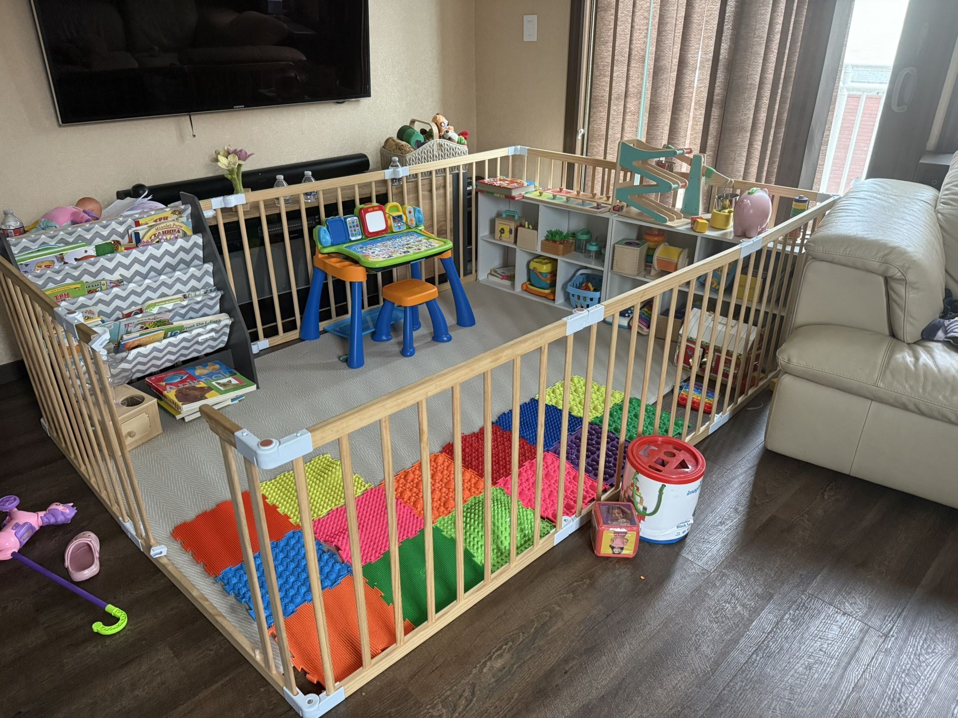 Wooden Baby Playpen - Extra Large