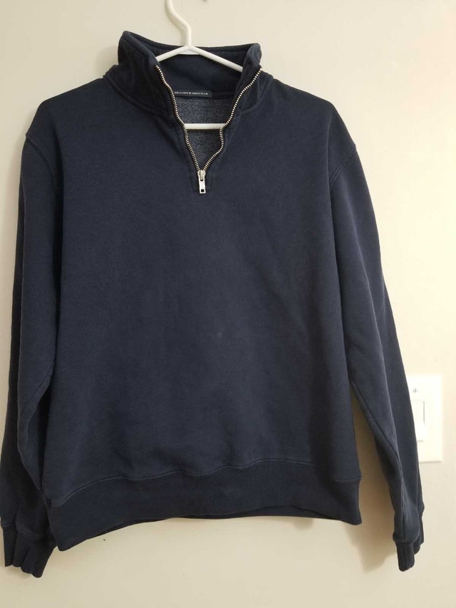 Brandy Melville Navy Half-Zip Sweater