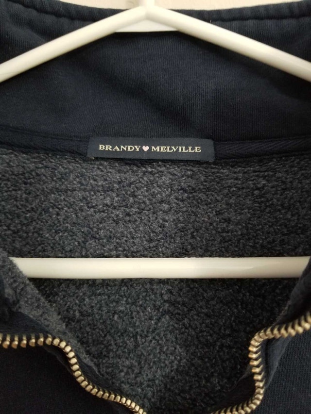 Brandy Melville Navy Half-Zip Sweater - photo 3