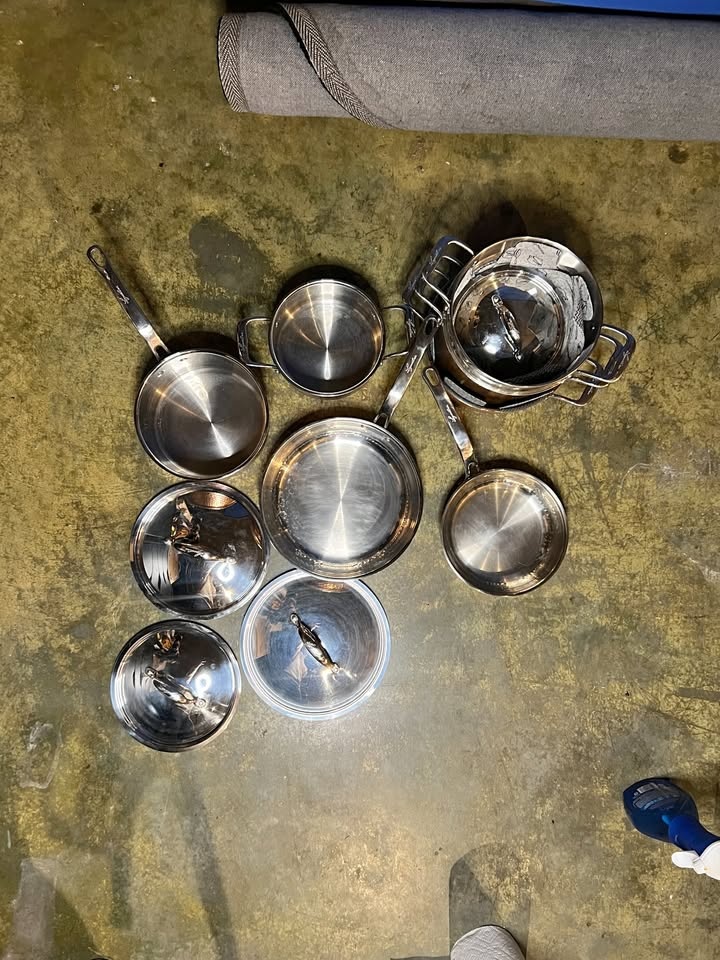 Lagostina Martellata Copper 3-Ply 11 Pc Cookware Set