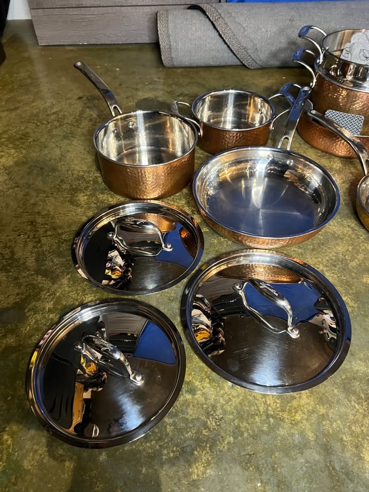 Lagostina Martellata Copper 3-Ply 11 Pc Cookware Set - photo 4