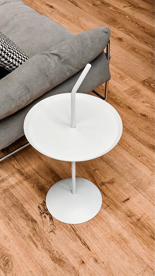 Minimalist Modern Metal White Side Table