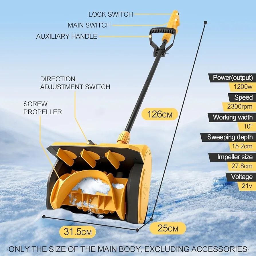 NEW Cordless Snow Shovel – DeWalt 20V Compatible - photo 2