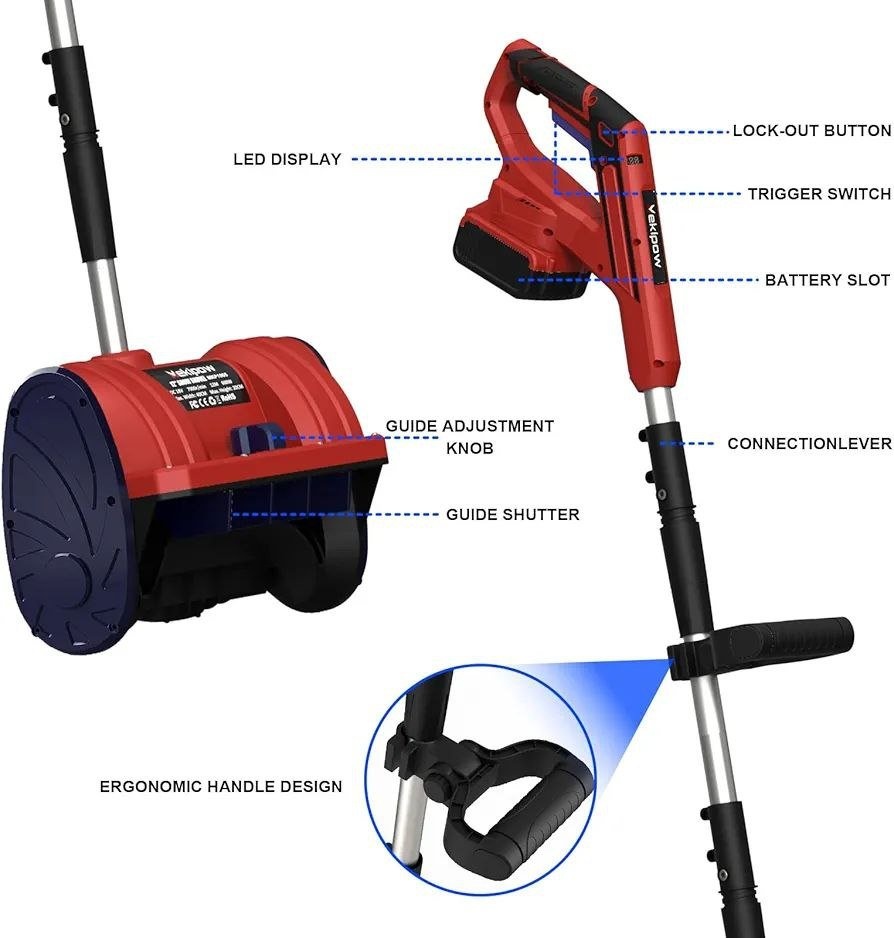 NEW Cordless Snow Shovel Compatible for Milwaukee 18V Battery - photo 2