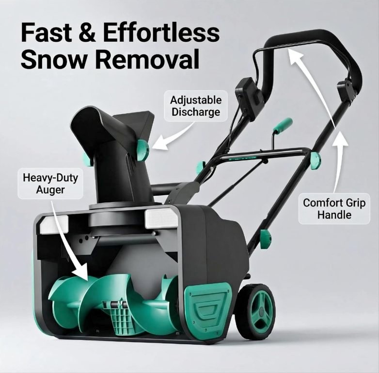 20" Corded Snow Blower - Heavy Wet Snow