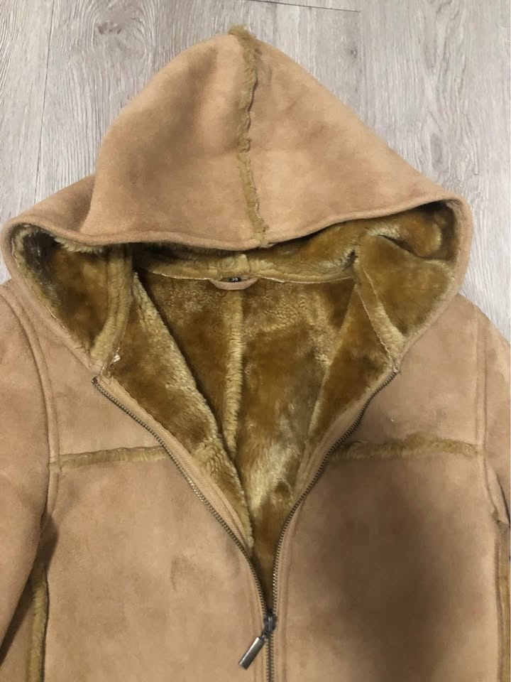 Heavy Faux Fur Lined Hooded Jacket w/ Embroidery - photo 2