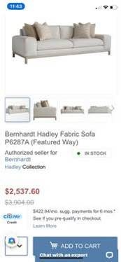 Bernhardt Quality Cream Sofa (Retails $2500) - photo 2