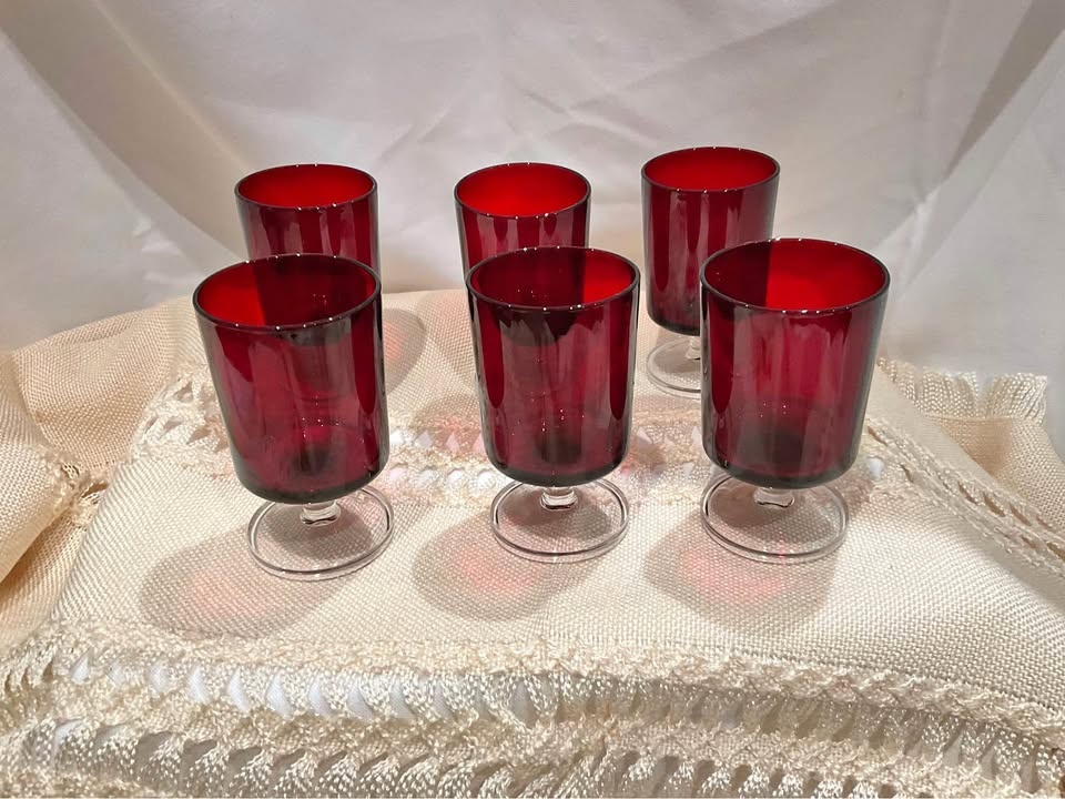 Glasses Vintage Luminarc Set of 6