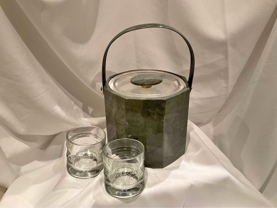 Ice Bucket Vintage Hexagon Shape Signed At Bottom “ George Briar