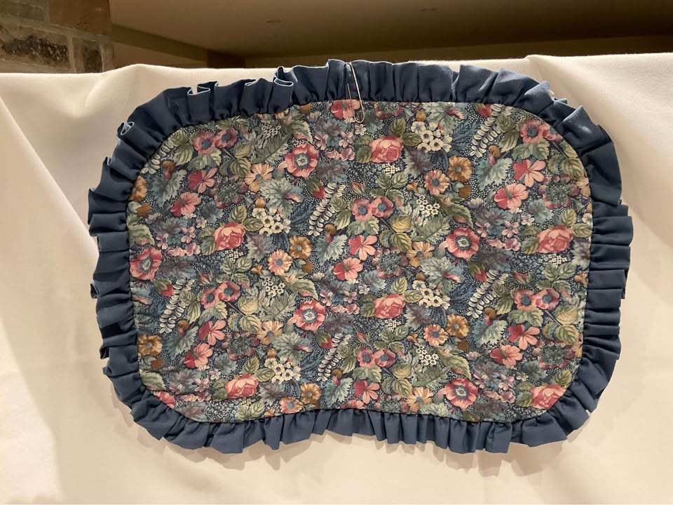 Placemats 4 Ruffled Blue Floral - photo 2