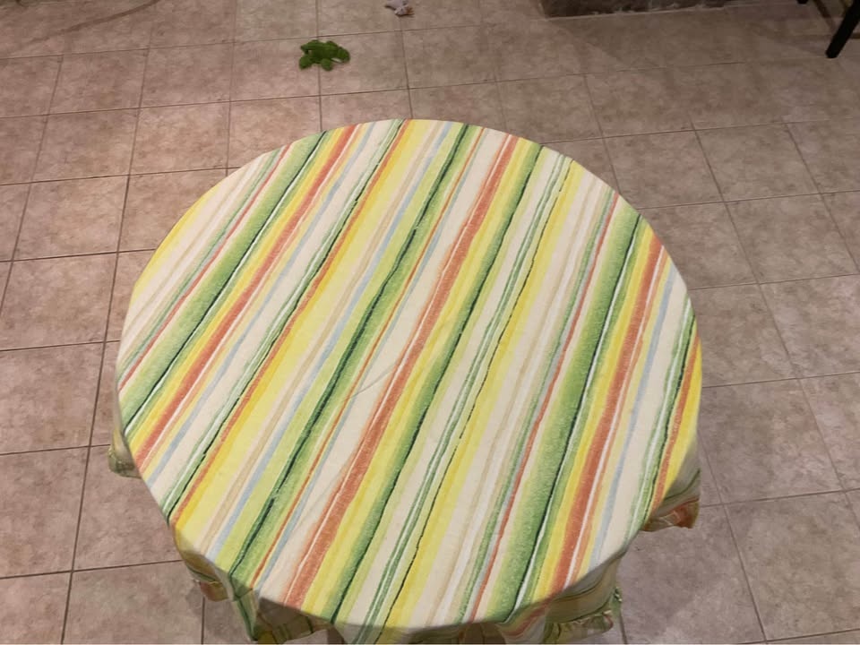 Tablecloth Round Ruffle Cotton Vintage - photo 2
