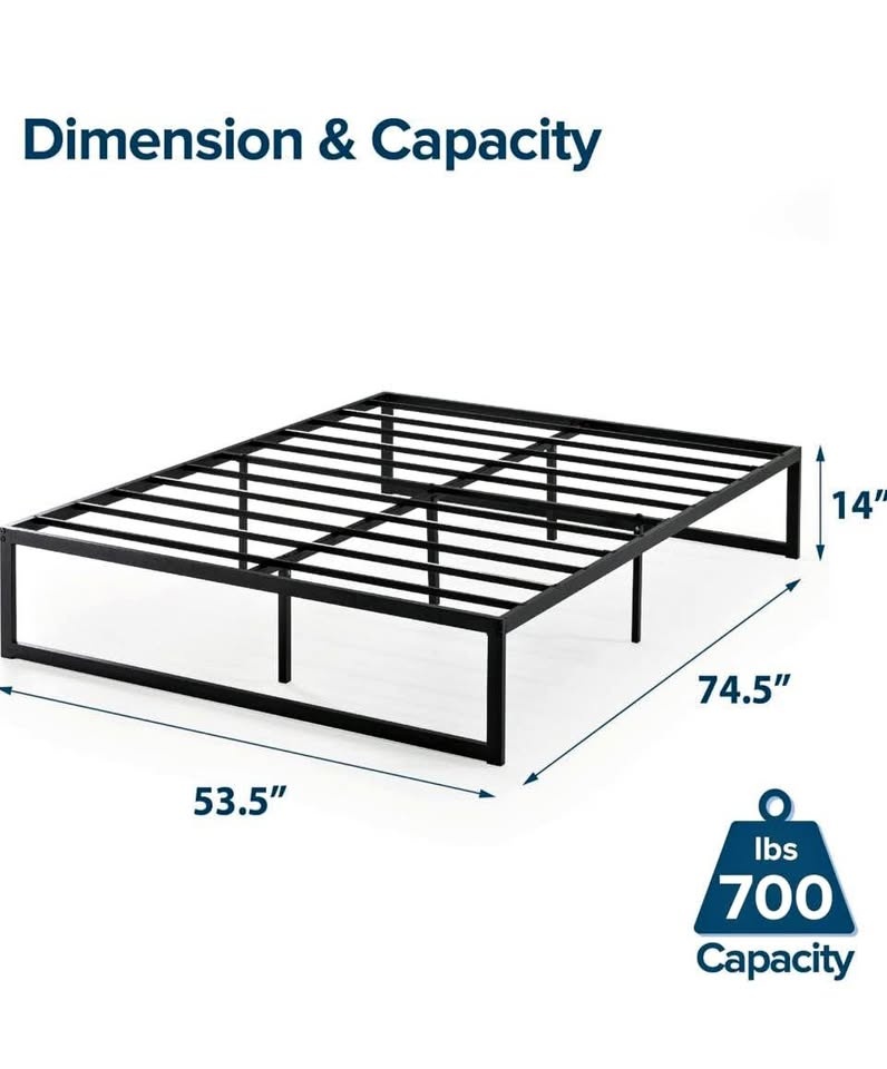 ZINUS Abel Metal Platform Bed Frame - Full Size (2 Avail)