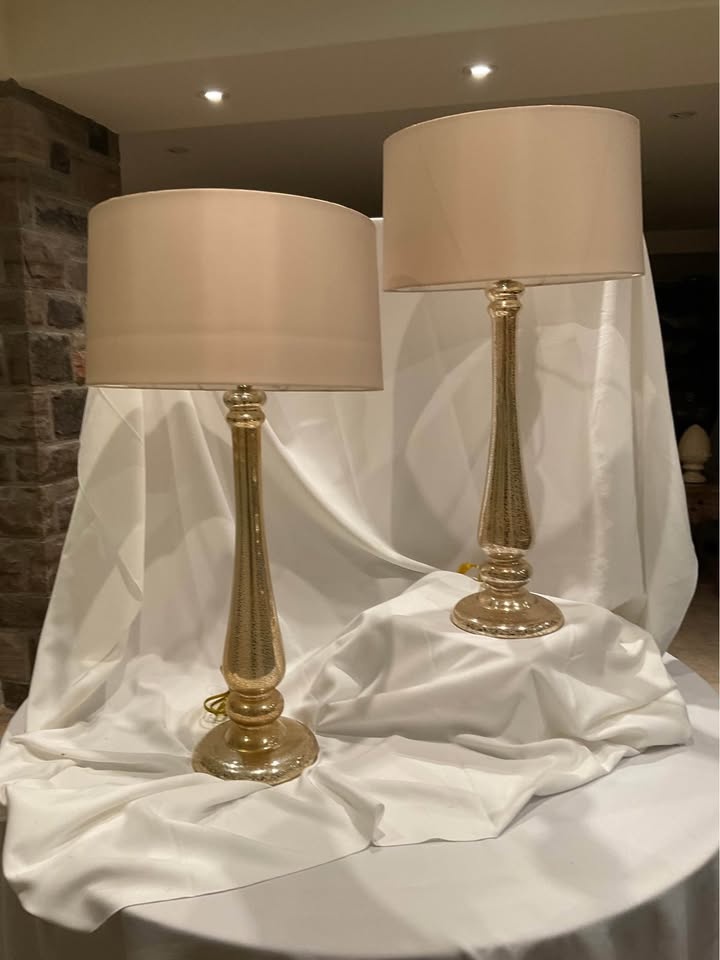 PAIR of Gold Mercury Table Lamps - photo 2