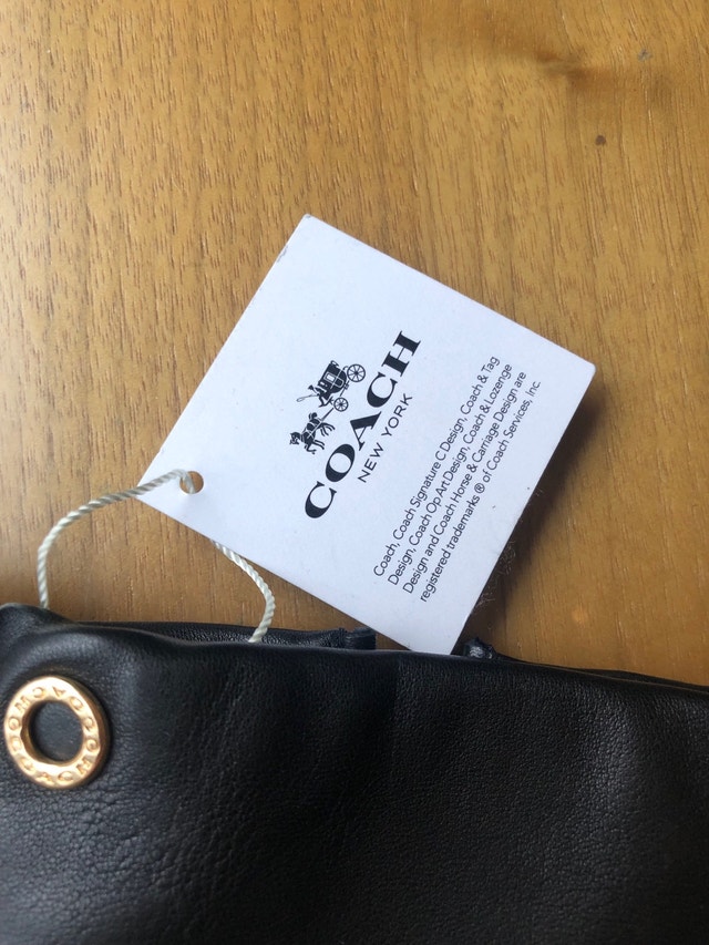 Coach Black Leather Gloves - Size 8 Ladies - photo 2