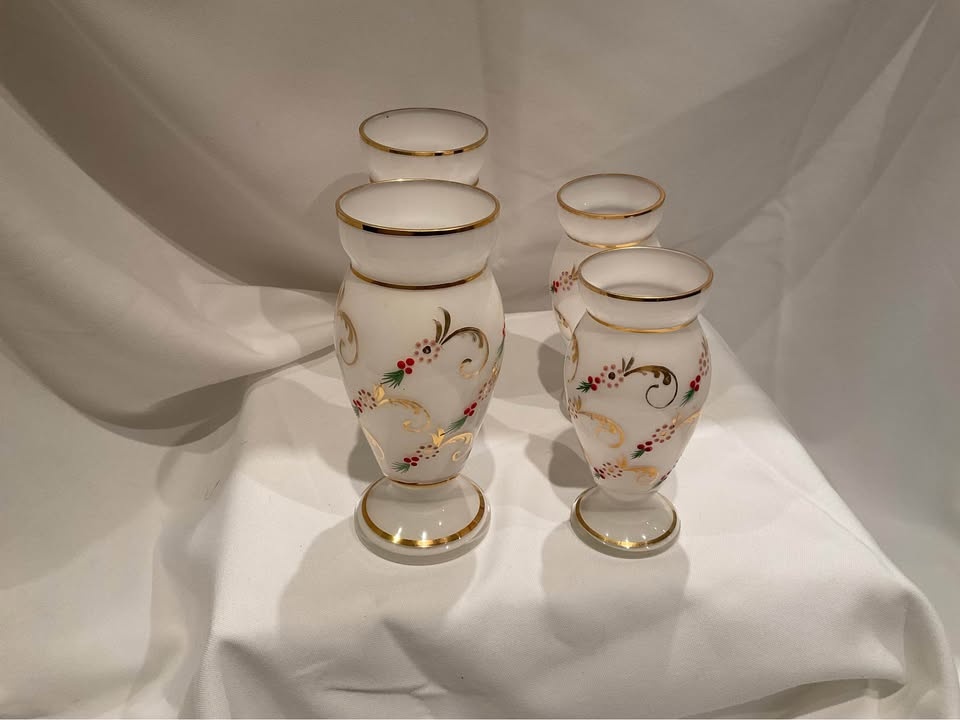 Vintage Hand Painted Victorian Vases Set of 4 - photo 3