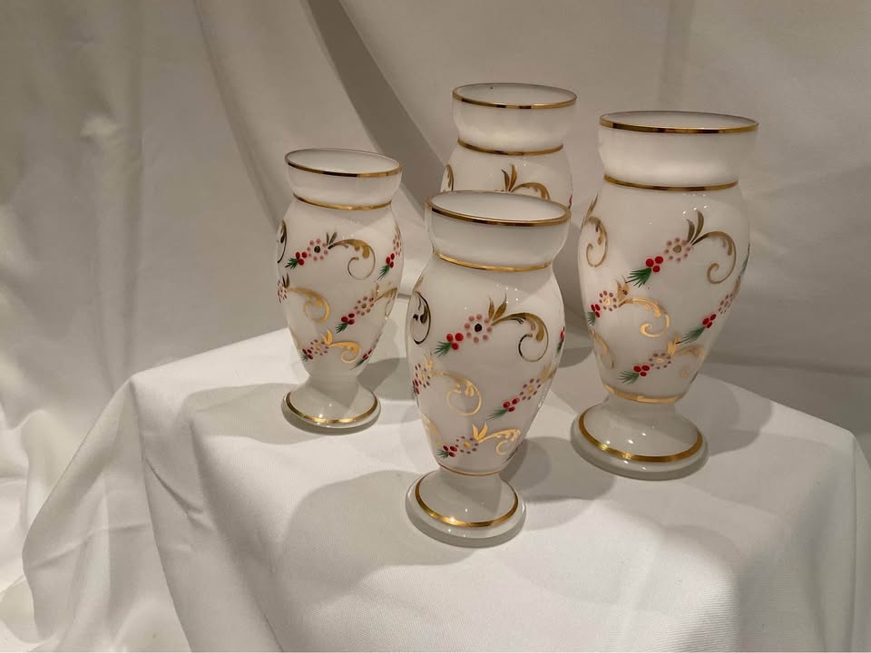 Vintage Hand Painted Victorian Vases Set of 4 - photo 4
