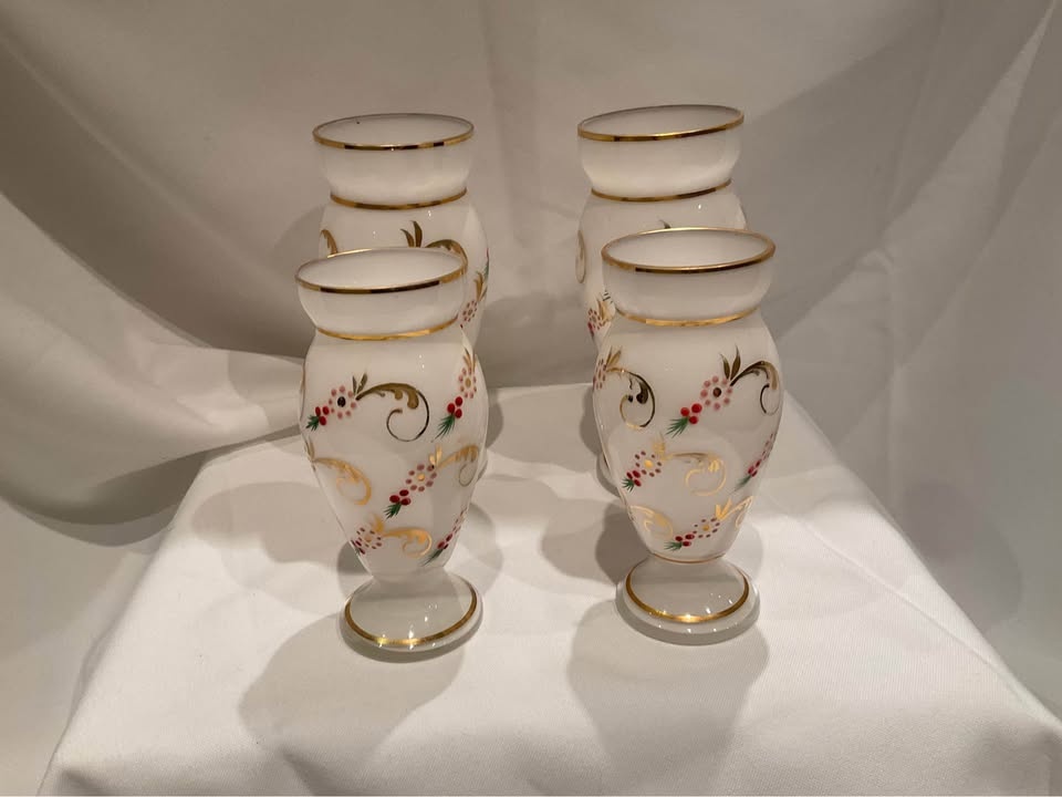 Vintage Hand Painted Victorian Vases Set of 4 - photo 5