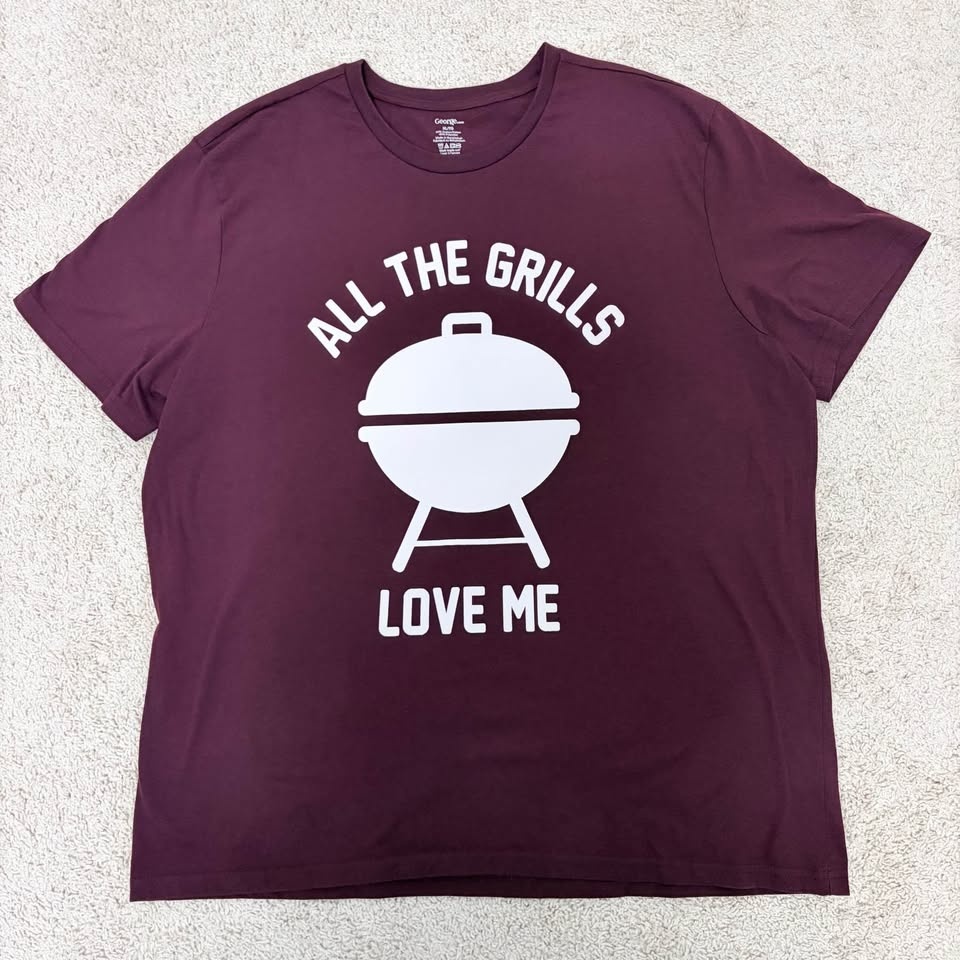 Great gift for bbq lovers. boyfriend/dad burgundy tshirt (XL) - photo 2