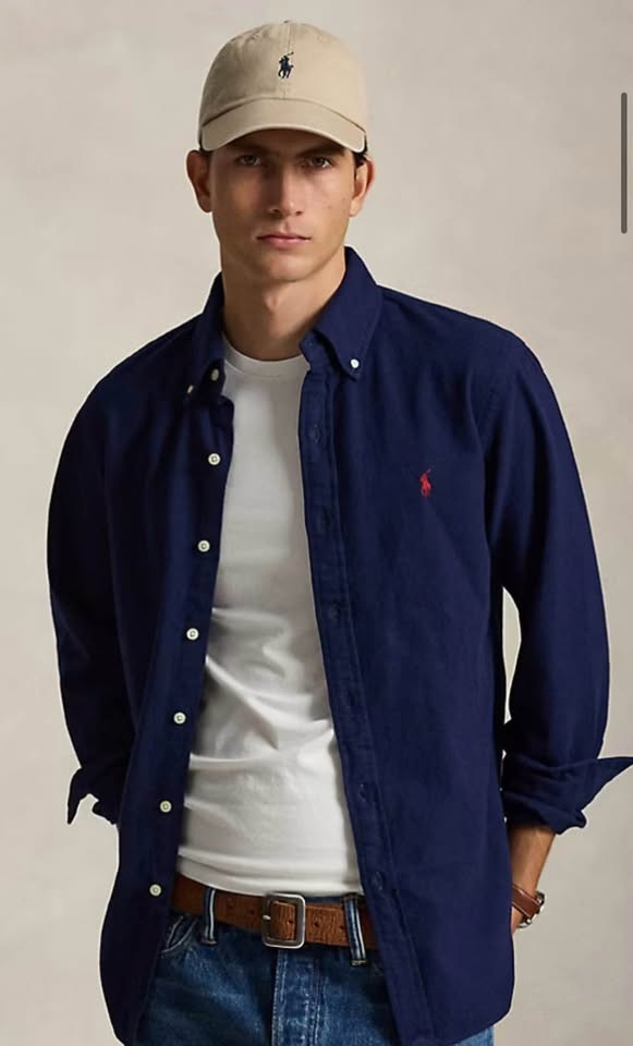 Polo Ralph Lauren Men's Classic Shirt (Large) Navy