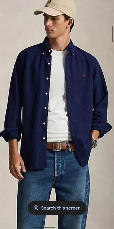 Polo Ralph Lauren Men's Classic Shirt (Large) Navy - photo 2