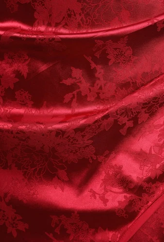 Wine Red Satin Jacquard Maxi Dress Size Small - photo 5