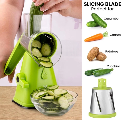 Manual Rotary Cheese Grater with Upgraded Suction - Light Green - photo 3