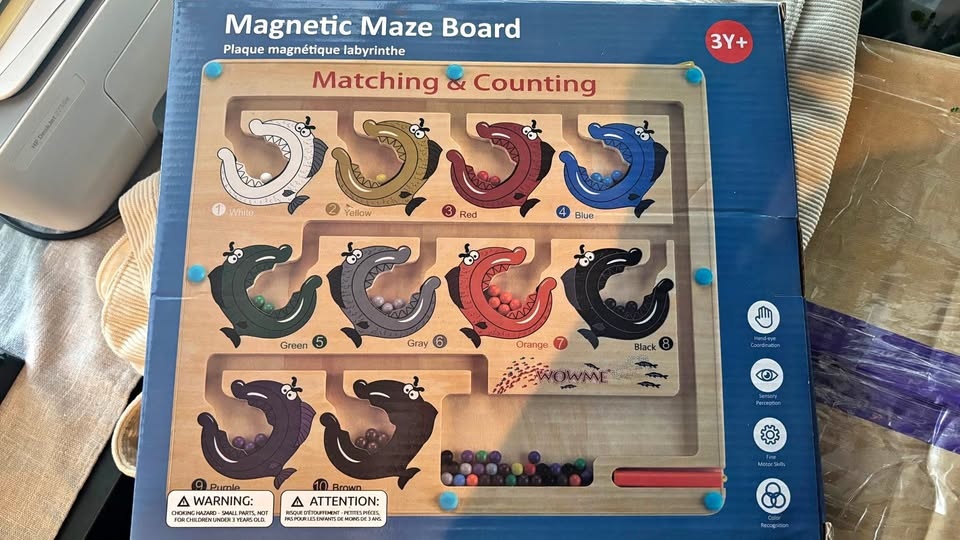 Magnetic Color and Number Maze Board for Toddler Learning Toys