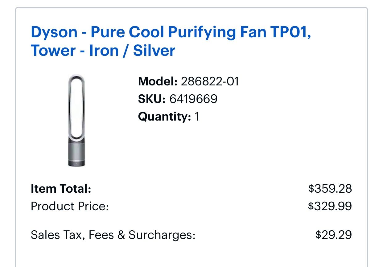 Dyson Pure Cool Purifying Fan🏆