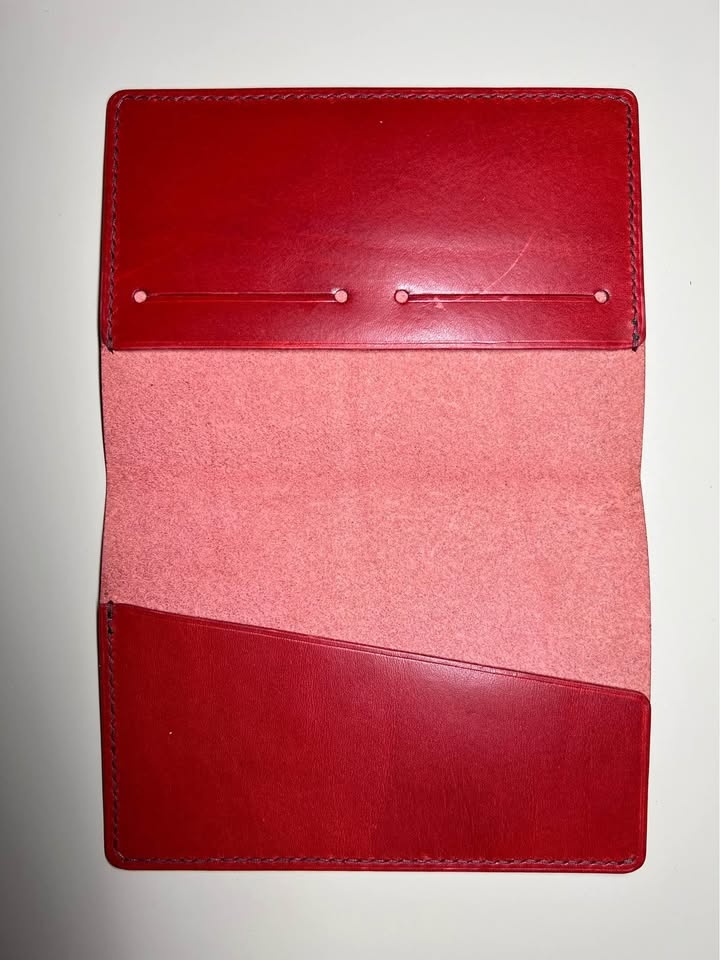 Handmade Passport Wallet - Red or Black - photo 2