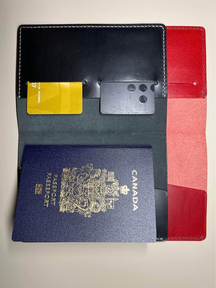 Handmade Passport Wallet - Red or Black - photo 4