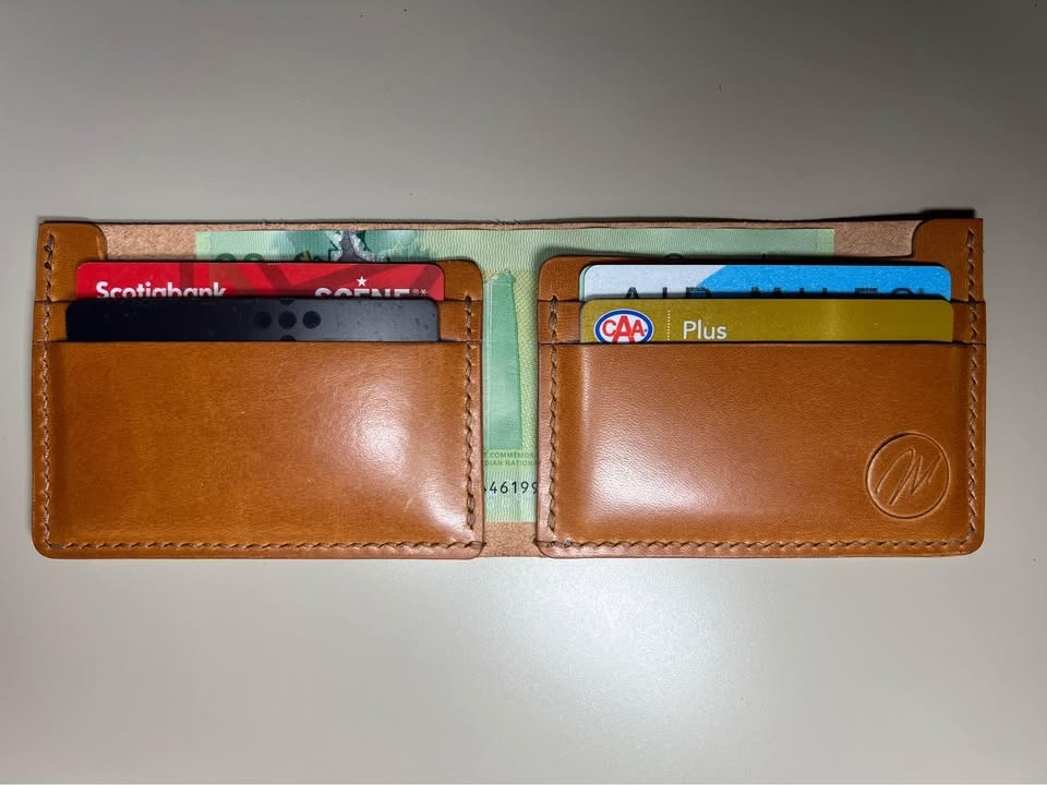 Handmade Full Grain Bi Fold Leather Wallet - photo 4