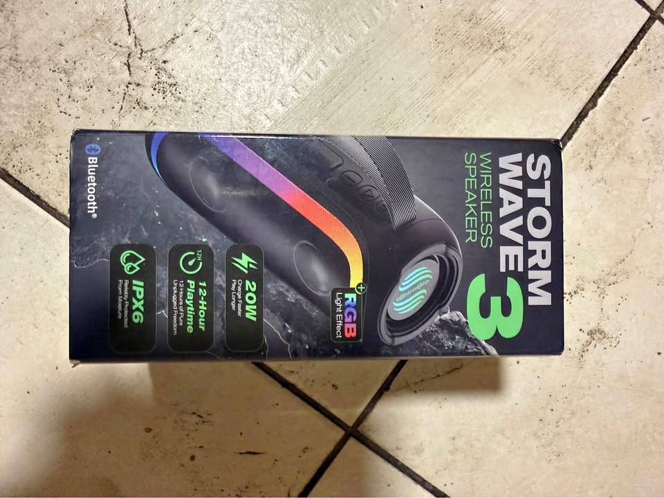 Storm Wave 3 Wireless RGB Speaker - Brand New