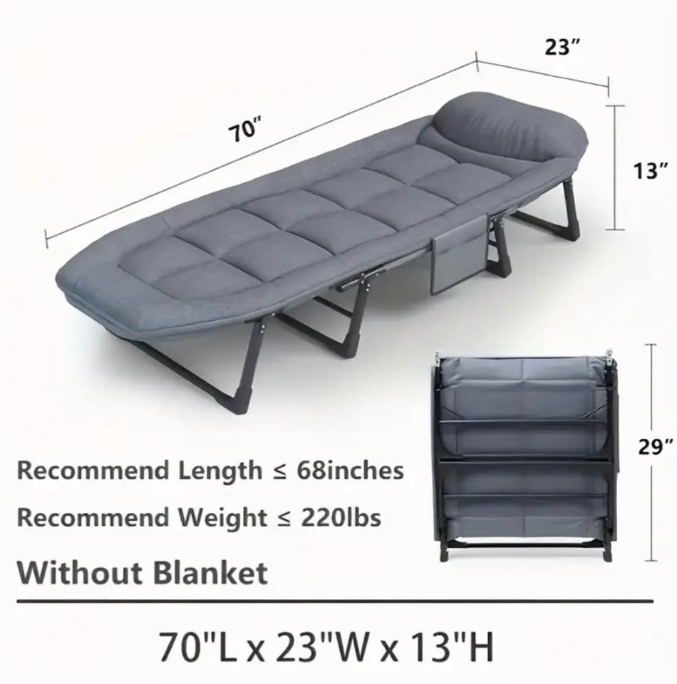 Brand New! Portable Folding Camping Cot, Day Bed Indoor/Outdoor - photo 2