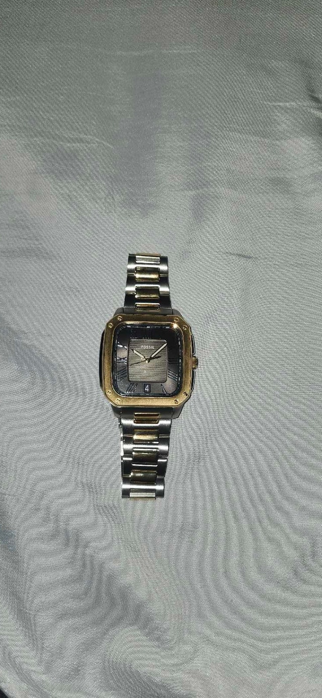 Fossil Men's Crosby Three-Hand Date Two-Tone Watch