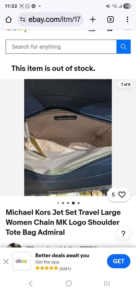 Michael Kors Jet Set Large Signature Logo Shoulder Bag BNWT - photo 5