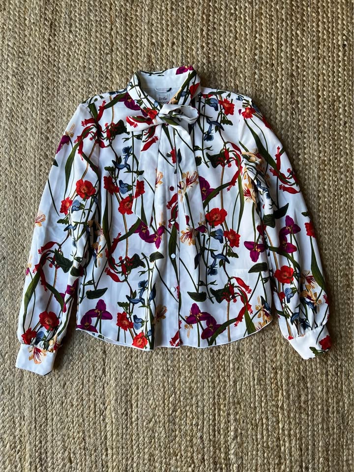Little Moon White Floral Blouse - photo 4