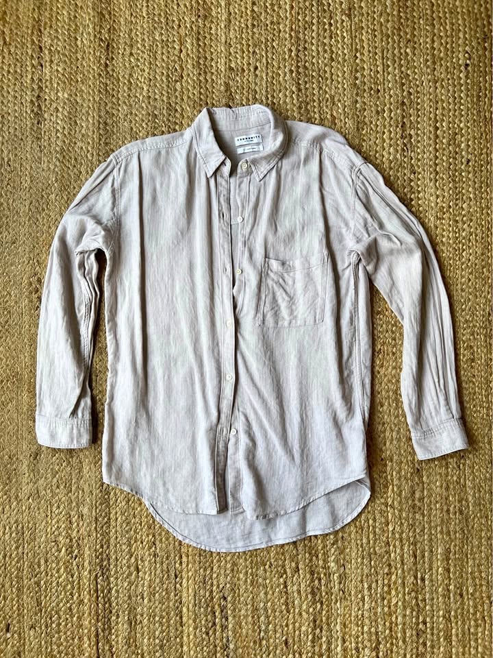 Aritzia Community Blush Button Down Blouse Oversized