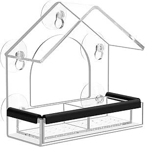 Clear Window Mount Bird Feeder