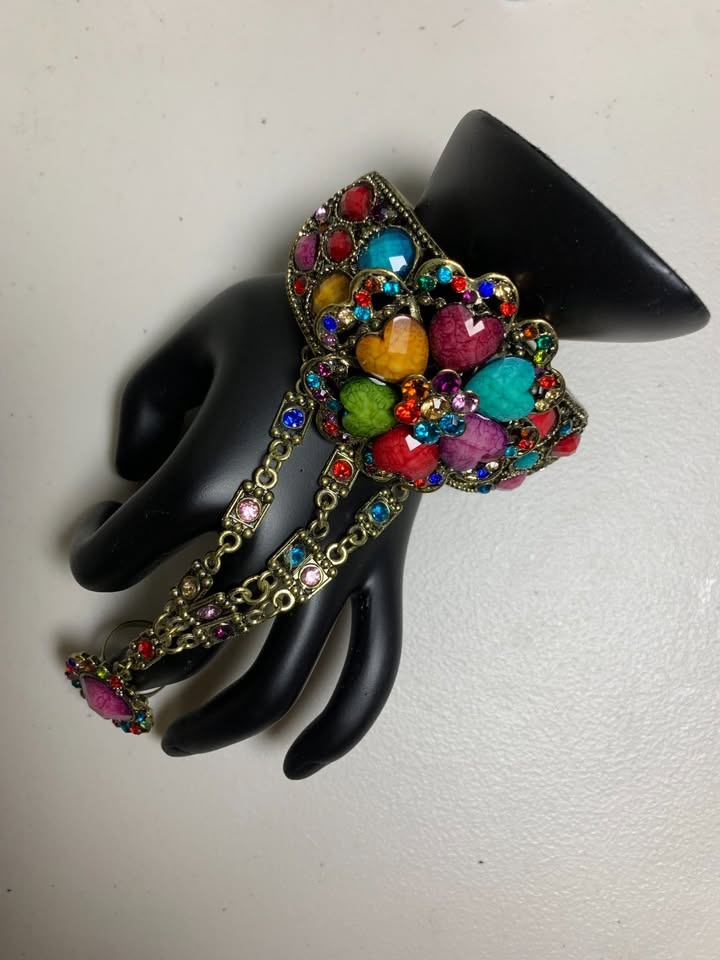 Vintage Bracelet with Chains and Ring - photo 3
