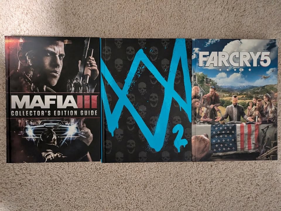 3 Hardcover Collector's Edition Video Game Strategy Books